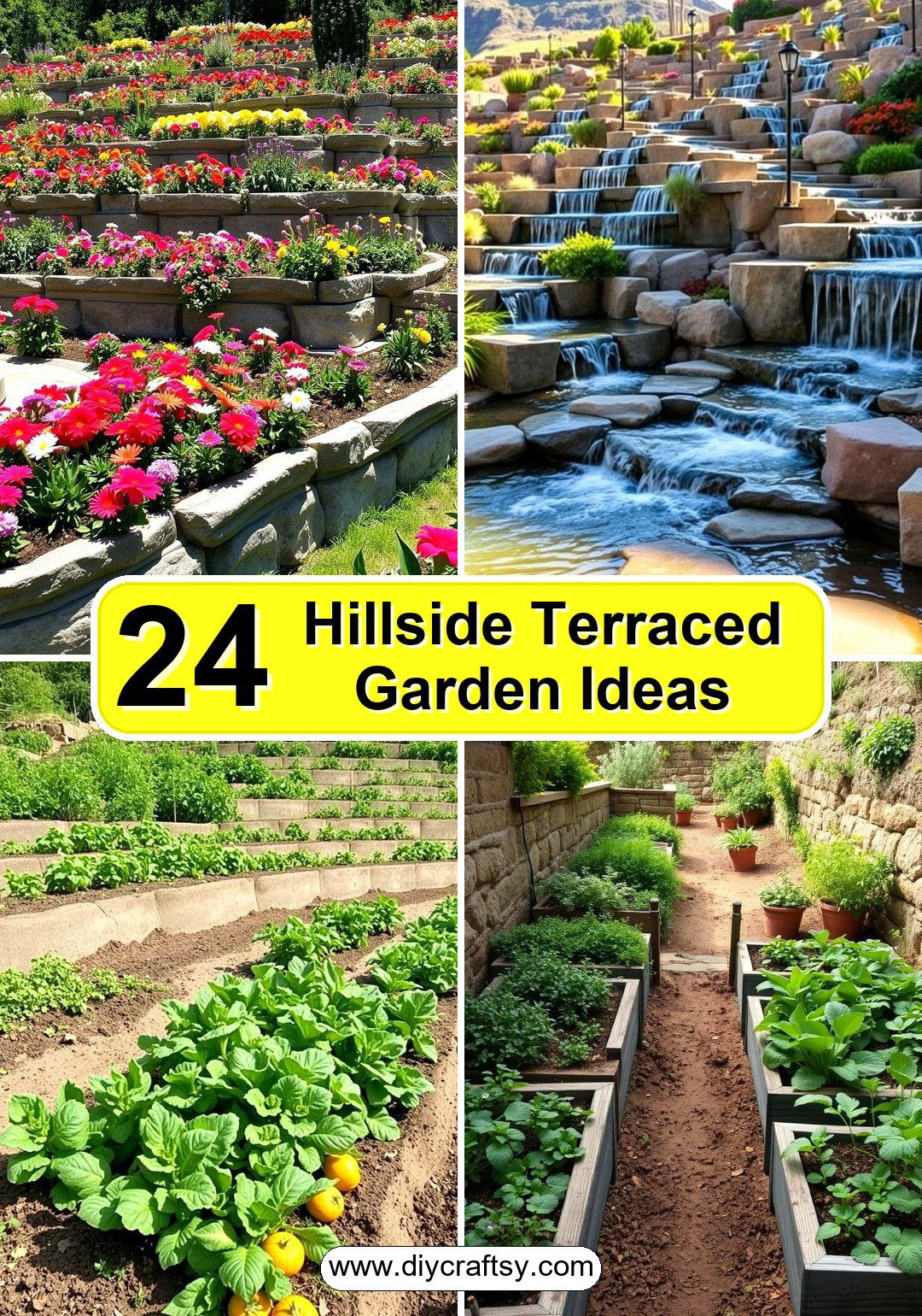 Hillside Terraced Garden Ideas