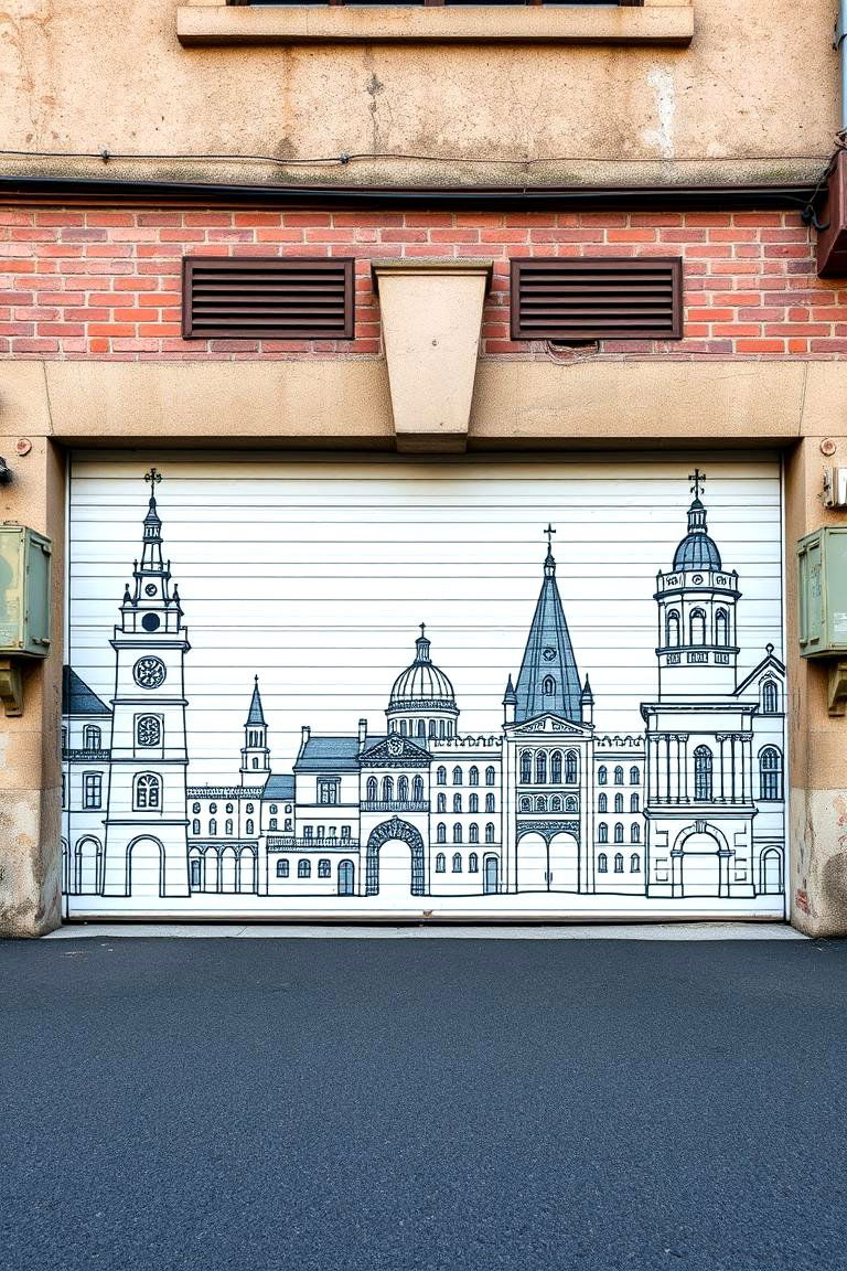 Historical Landmark Mural - 24 Garage Door Murals