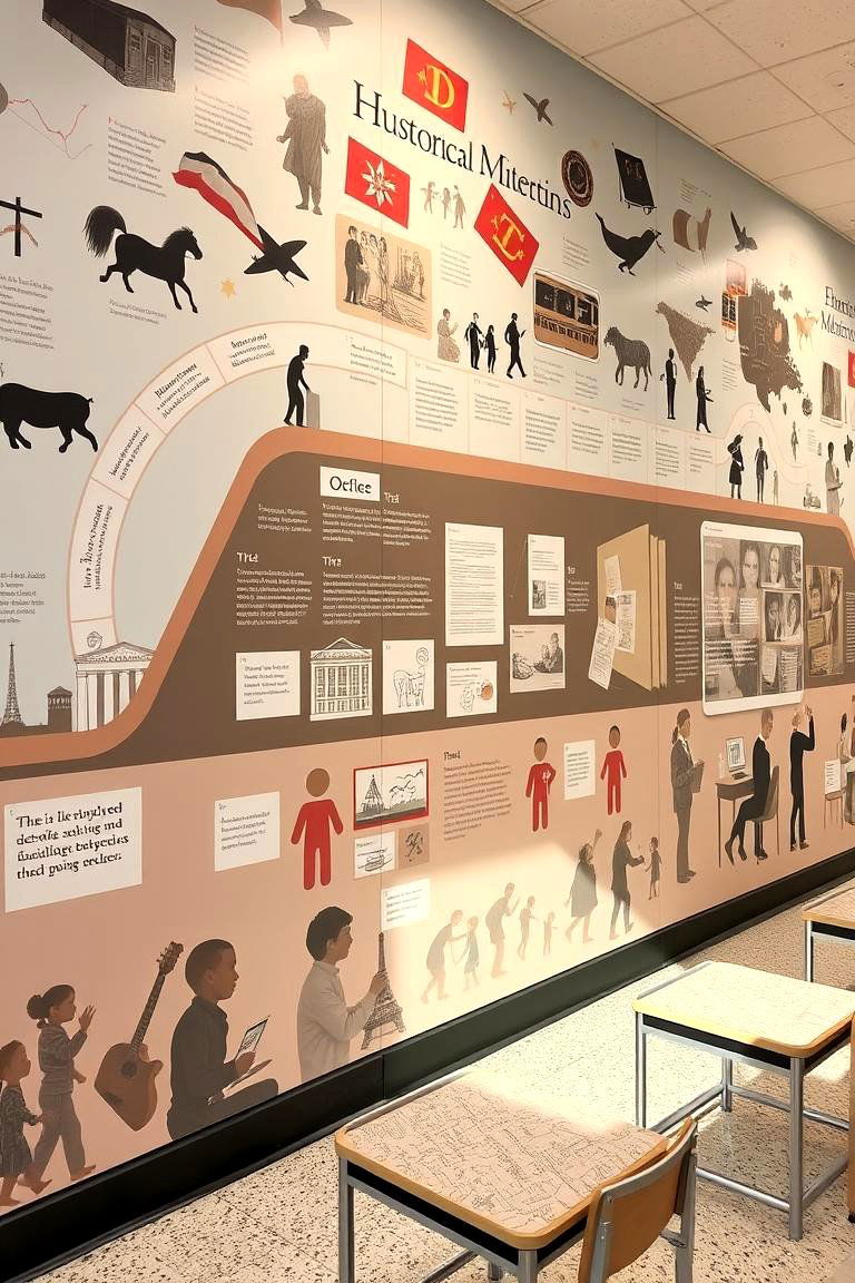 Historical Milestones in Education - 24 School Mural Ideas