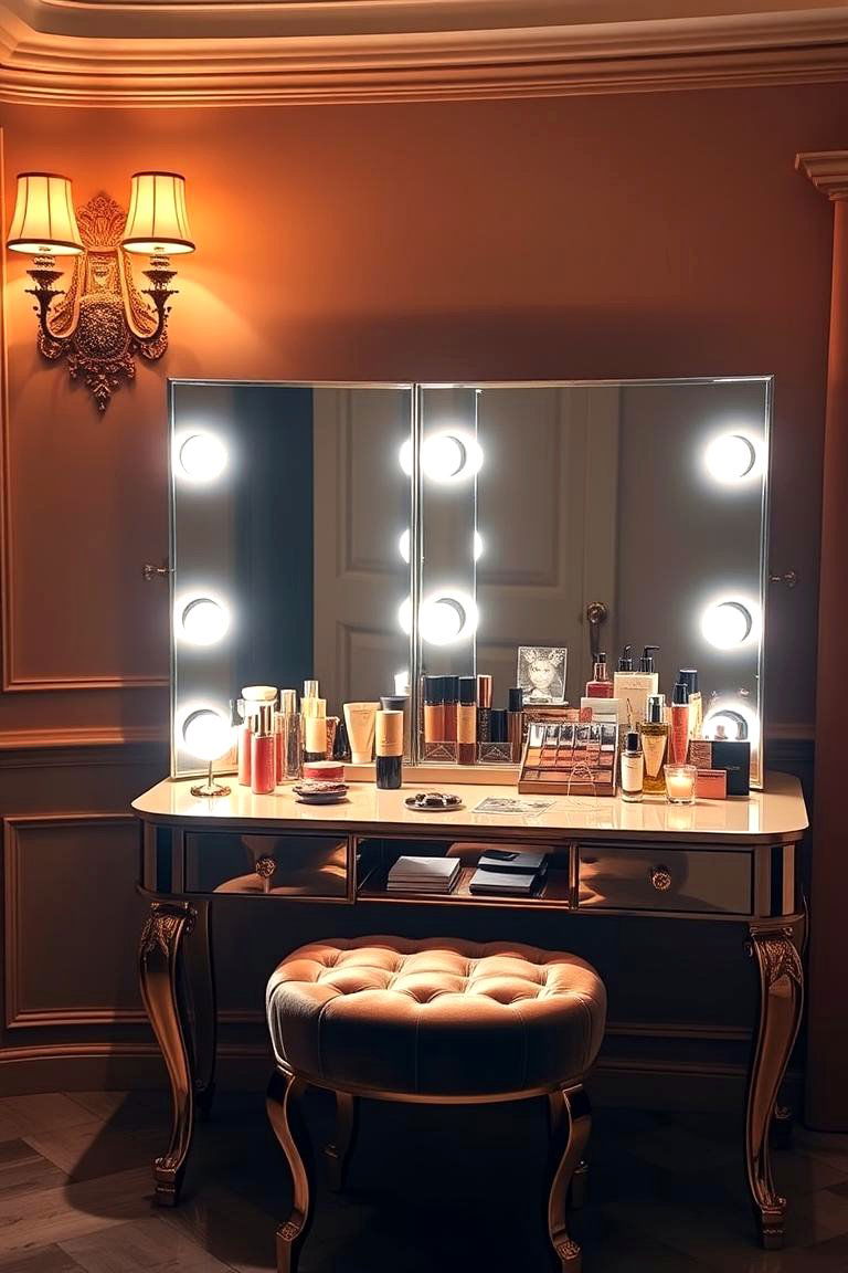 Hollywood Glamour Vanity - 24 Vanity Room Ideas