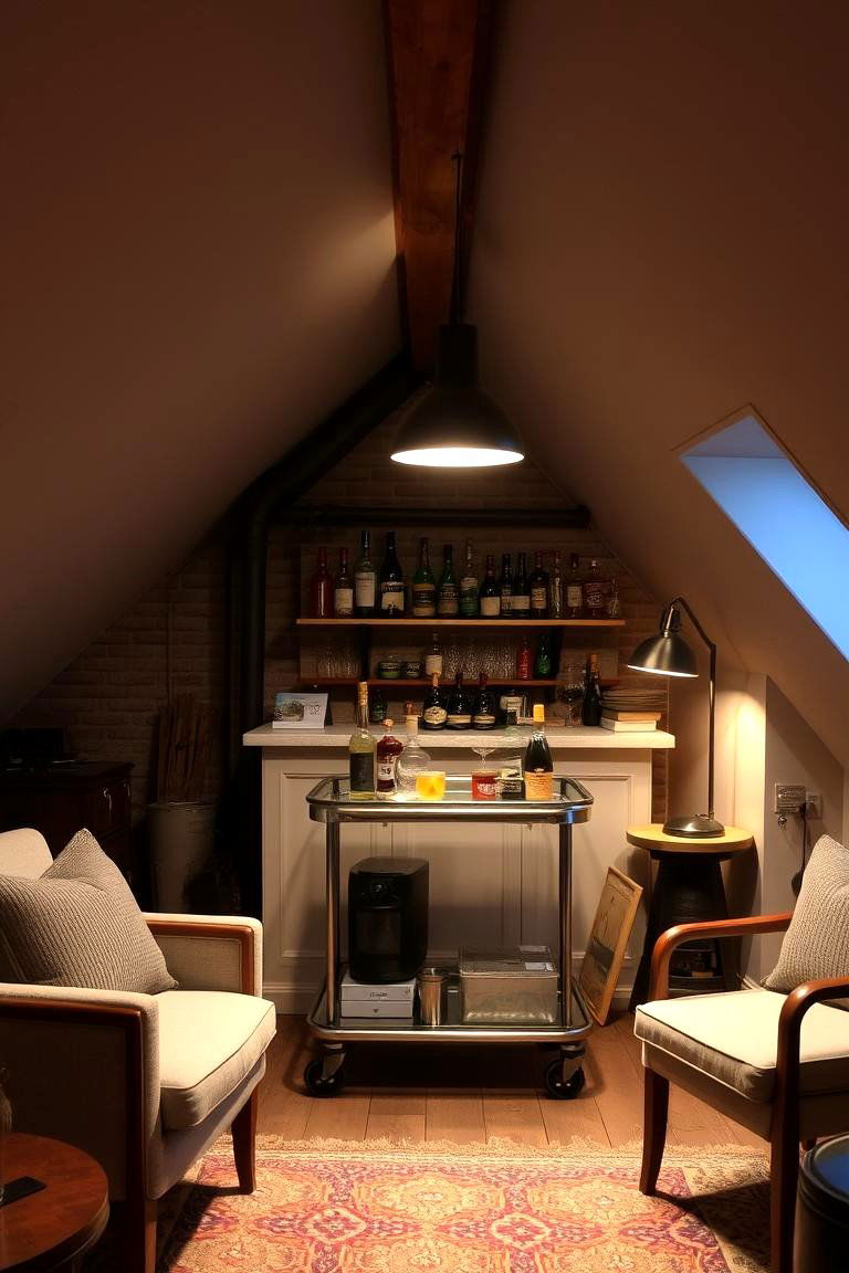 Home Bar Area - 24 attic room ideas