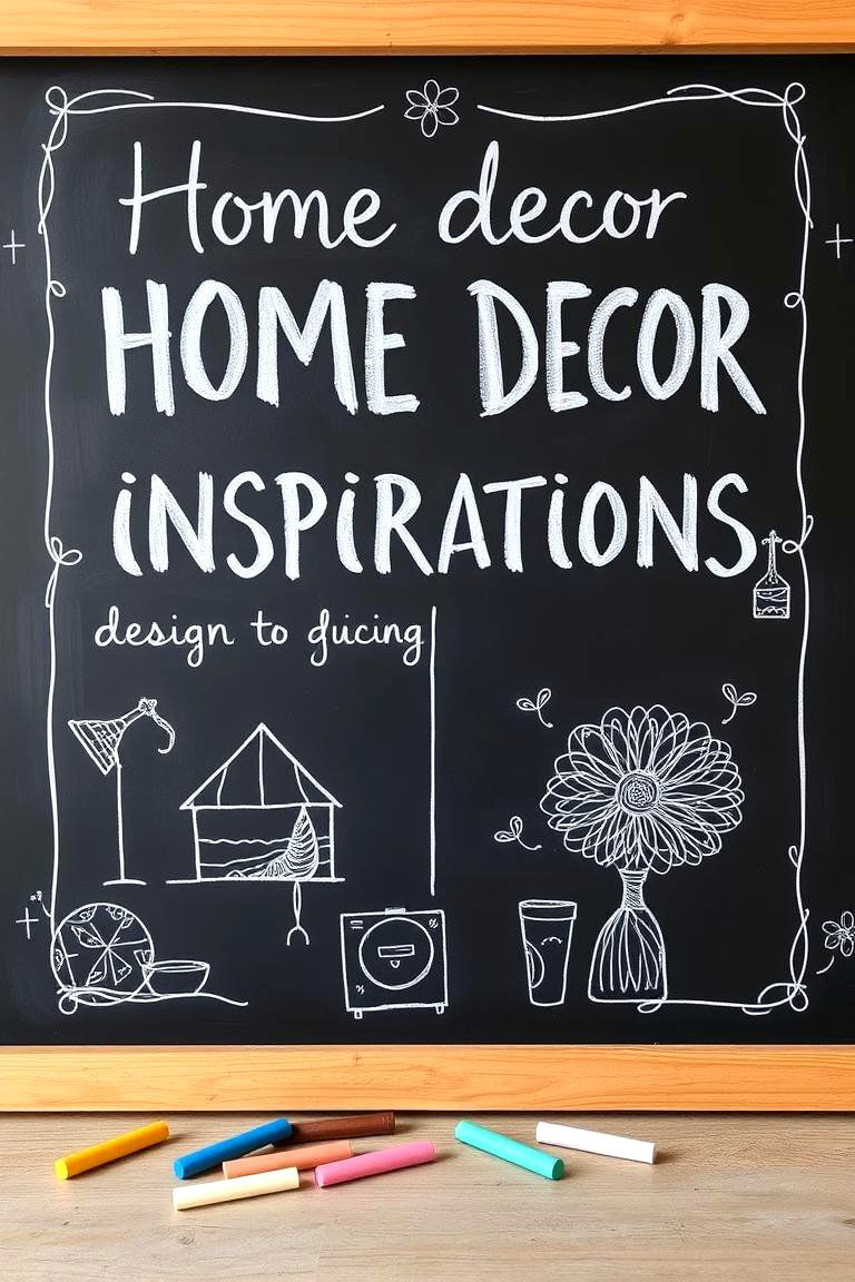 Home Decor Inspirations - 24 Chalkboard Ideas