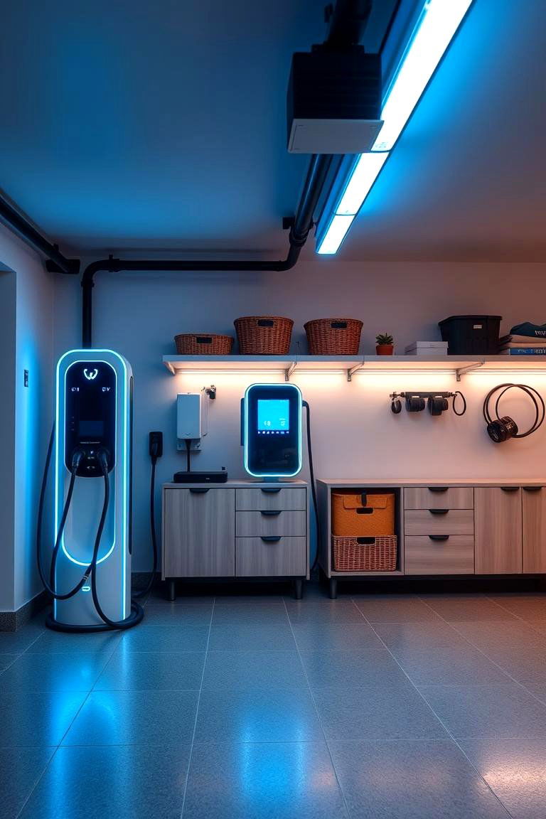 Home Garage Charging Hub - 24 charging station ideas