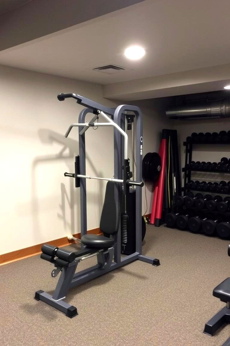 Home Gym with Full Body Workout Equipment - 24 Basement Gym Ideas
