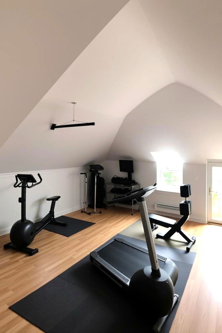 Home Gym - 24 attic room ideas