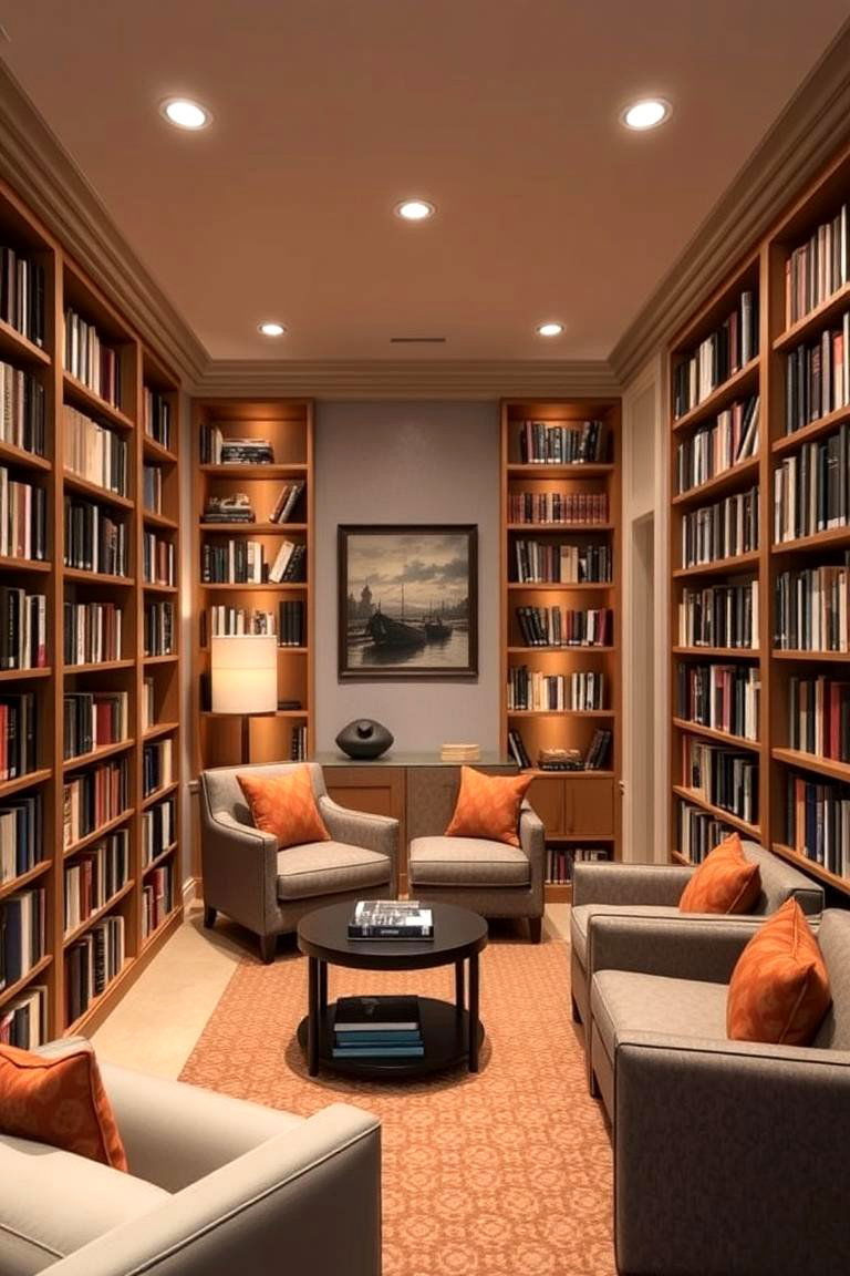 Home Library Retreat - 24 basement decorating ideas