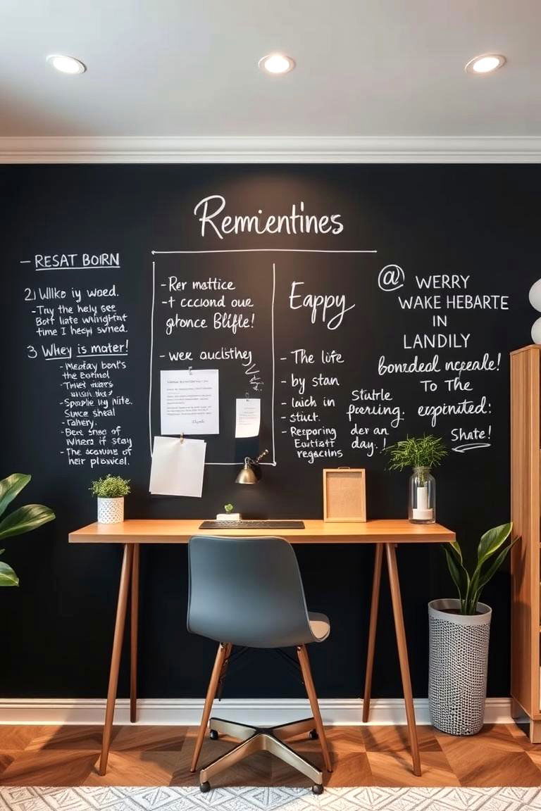 Home Office Inspiration Chalkboard - 24 Chalkboard Wall Ideas