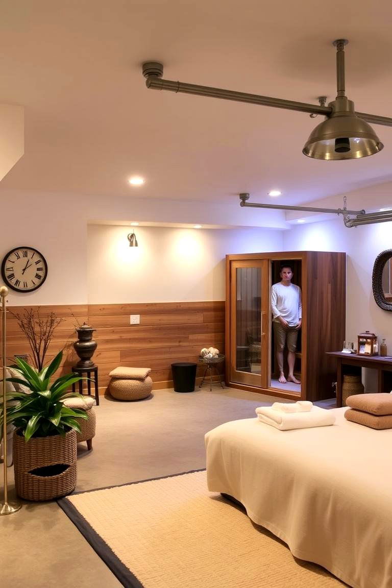 Home SpaWellness Area - 24 Garage Conversion Ideas