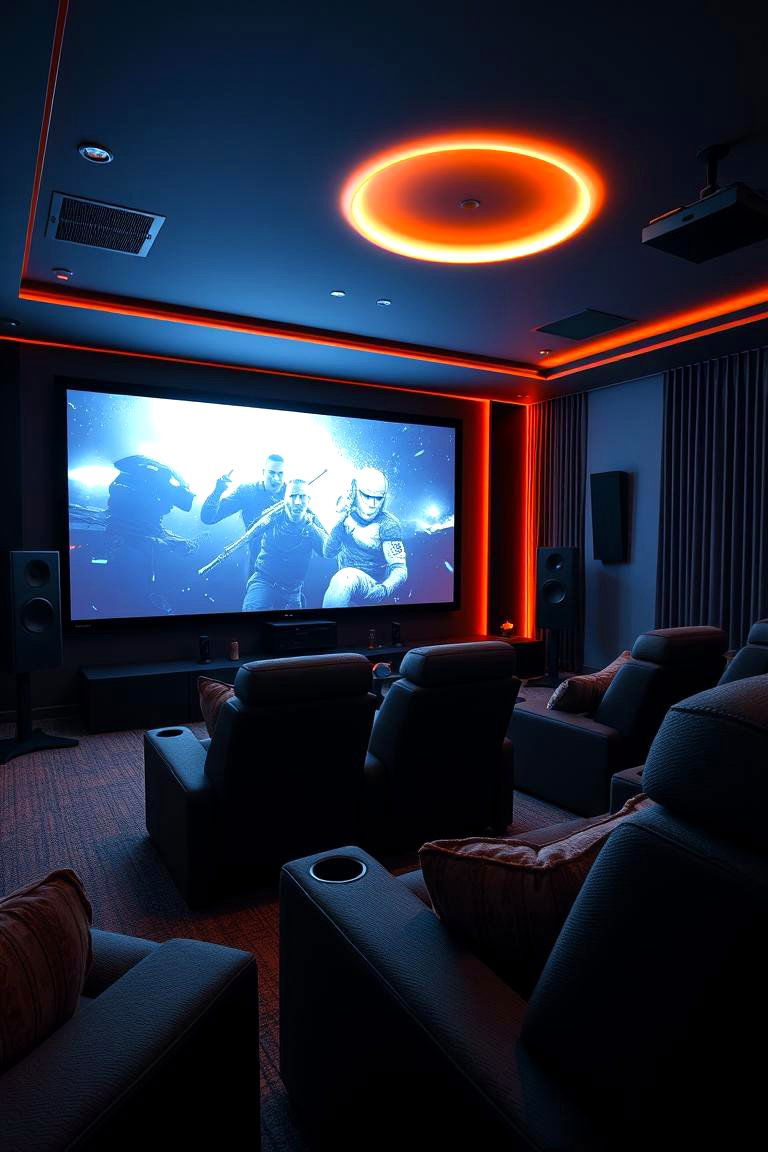 Home Theater Gaming Zone - 24 Game Room Ideas