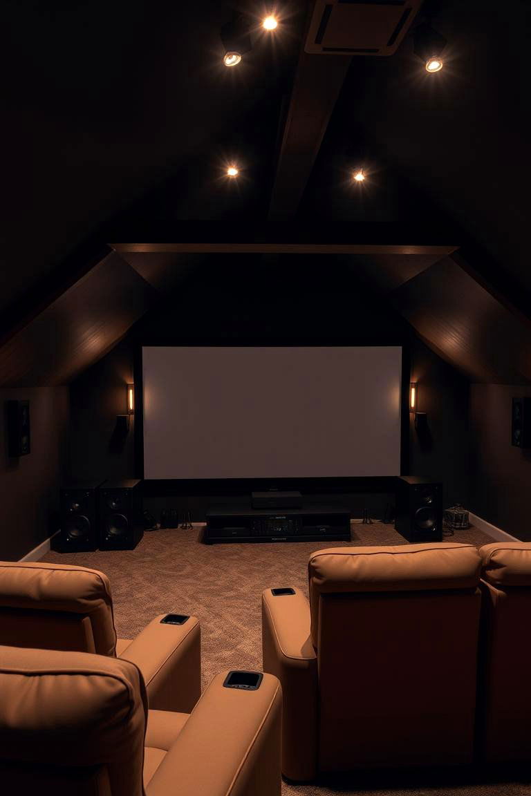 Home Theater - 24 attic room ideas