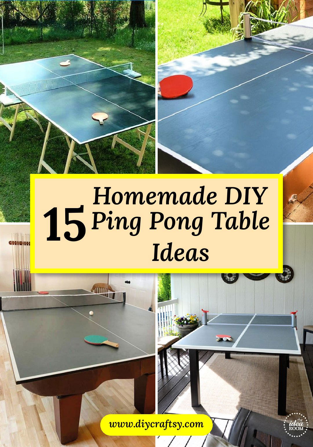 Homemade DIY Ping Pong Table Ideas