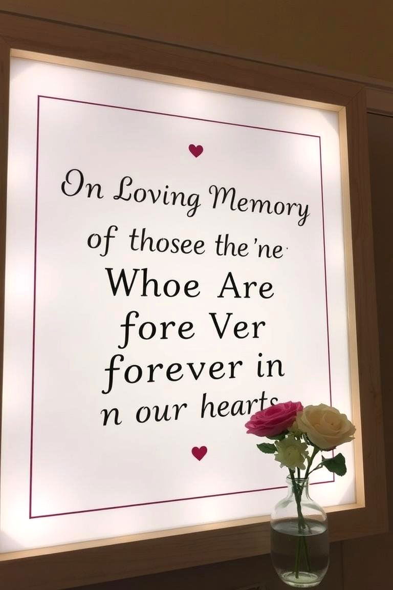 Honoring Loved Ones In Loving Memory Sign - 24 Wedding Sign Ideas