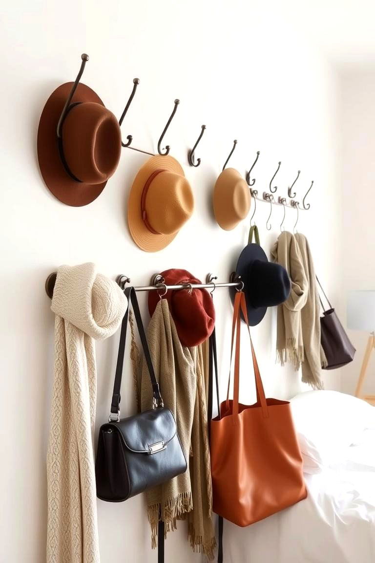 Hooks and Racks for Accessories - 24 Bedroom Storage Ideas
