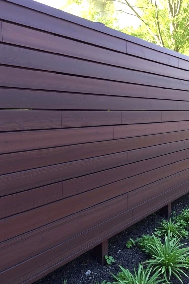 Horizontal Board Fence - 24 Wood Fence Ideas
