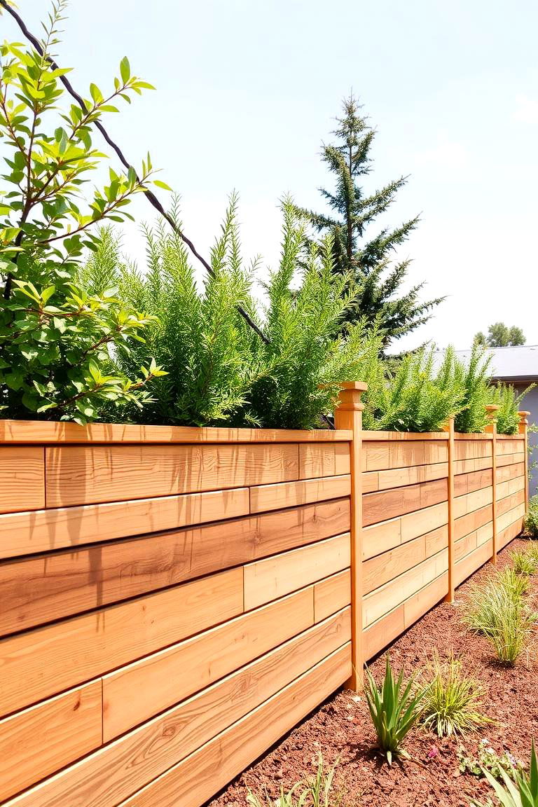 Horizontal Board on Board Fence - 24 Board on Board Fence Ideas
