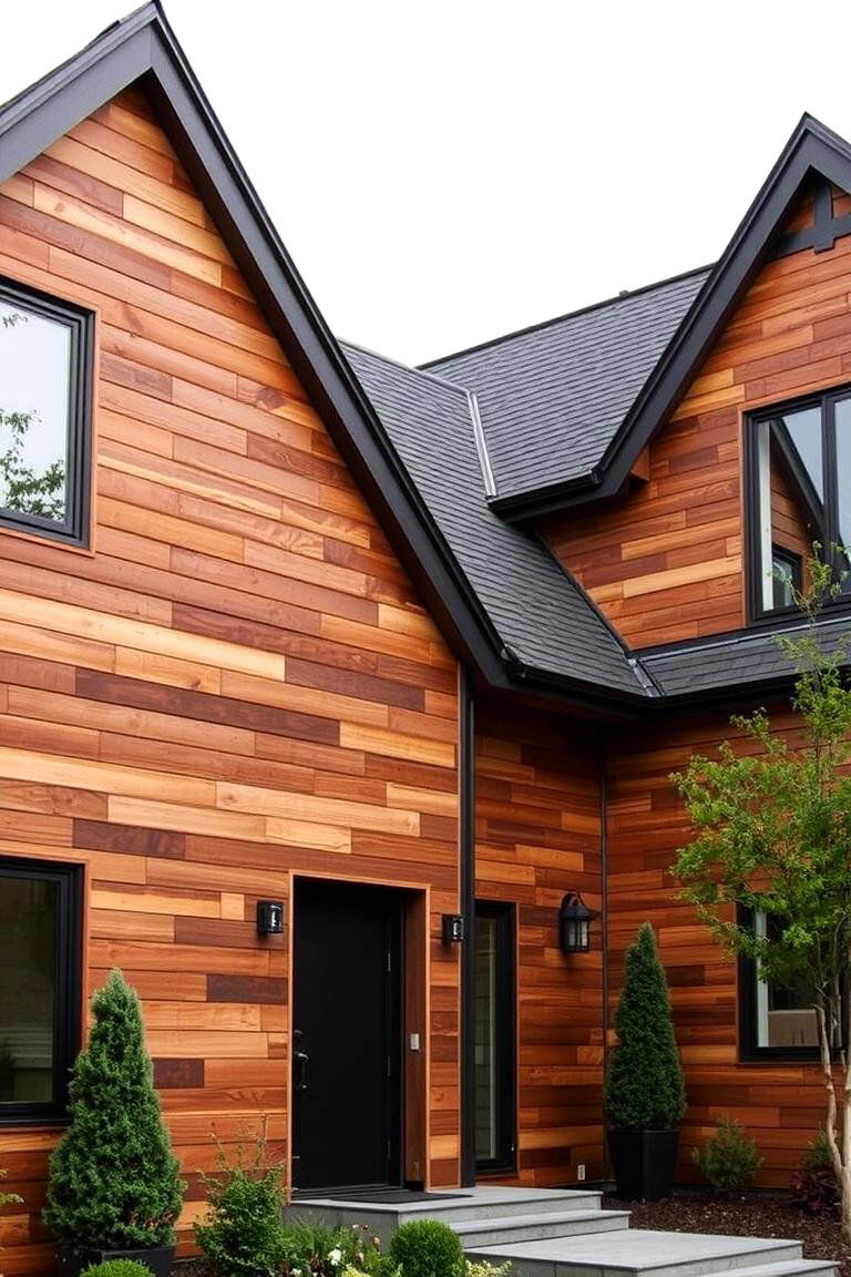 Horizontal Wood Panels - 24 Modern Tudor Exterior Inspiration