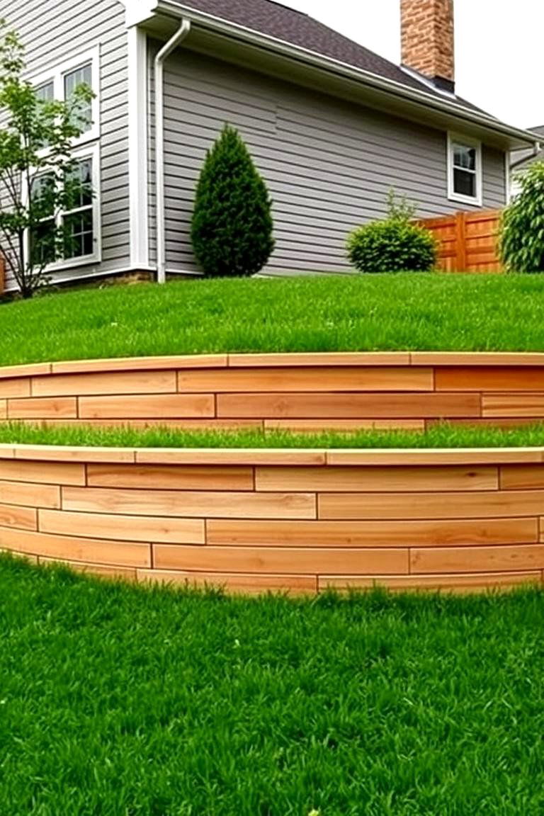 Horizontal Wood Slat Wall - 24 Wood Retaining Wall Ideas