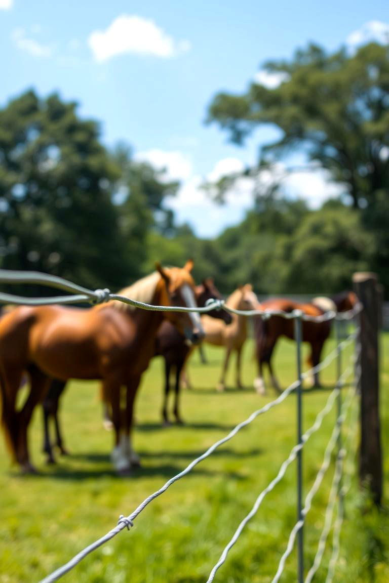Horse Fence with Smooth Wire - 24 Farm Fence Ideas