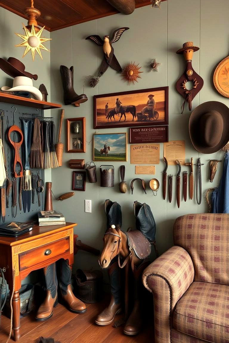 Horse Riding Memorabilia - 24 Cowboy Room Decor Ideas