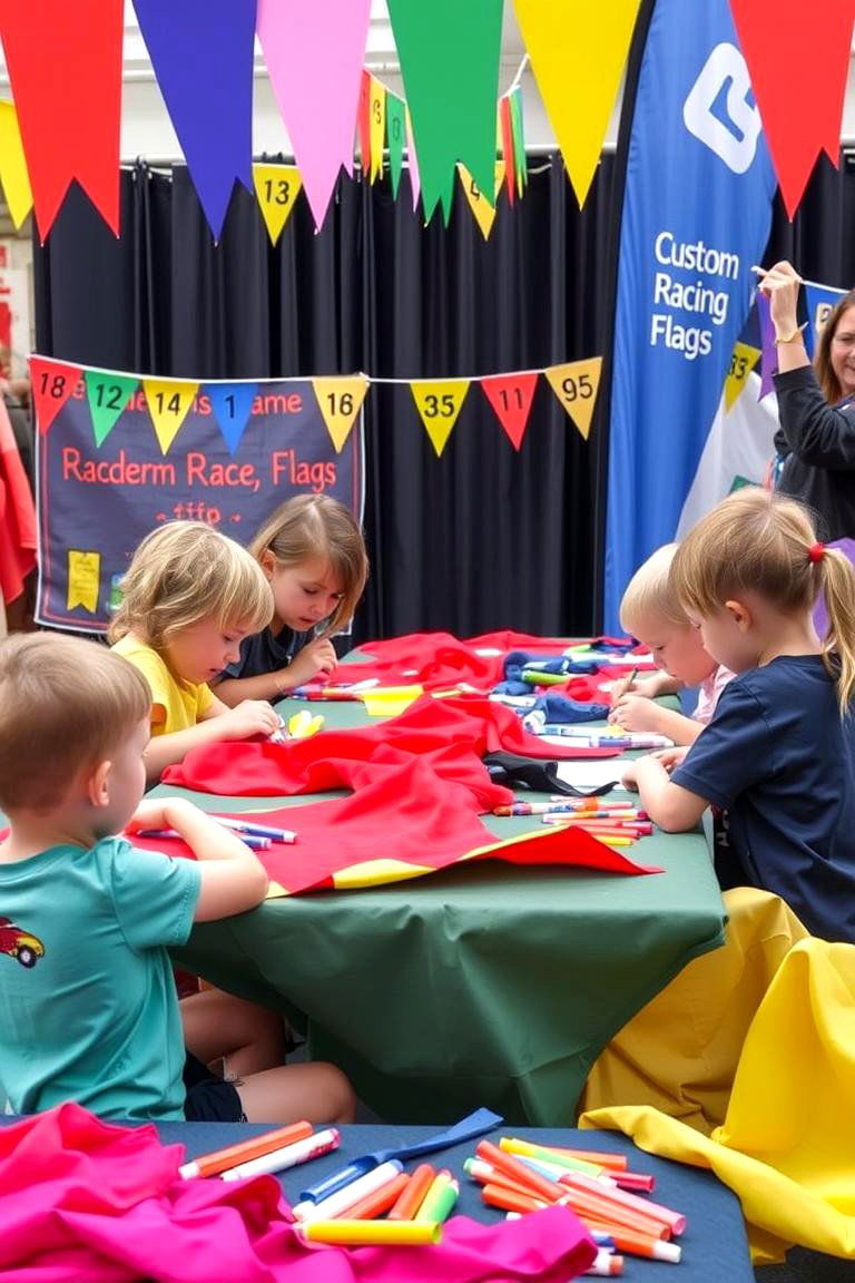 Hot Wheels Custom Racing Flags - 24 Hot Wheels Birthday Party Ideas