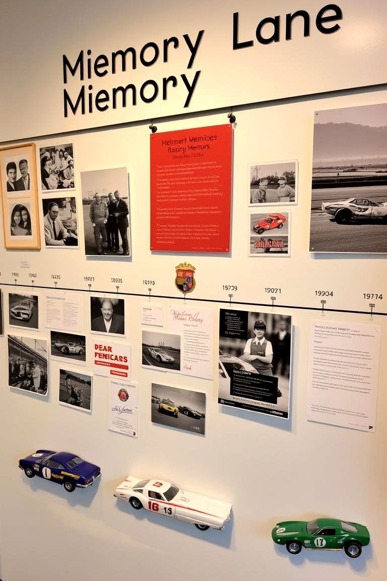 Hot Wheels Memory Lane Display - 24 Hot Wheels Birthday Party Ideas