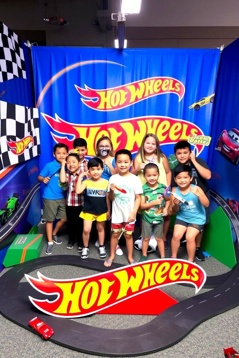 Hot Wheels Photo Booth Fun - 24 Hot Wheels Birthday Party Ideas