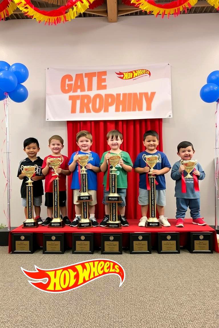 Hot Wheels Trophy Ceremony - 24 Hot Wheels Birthday Party Ideas