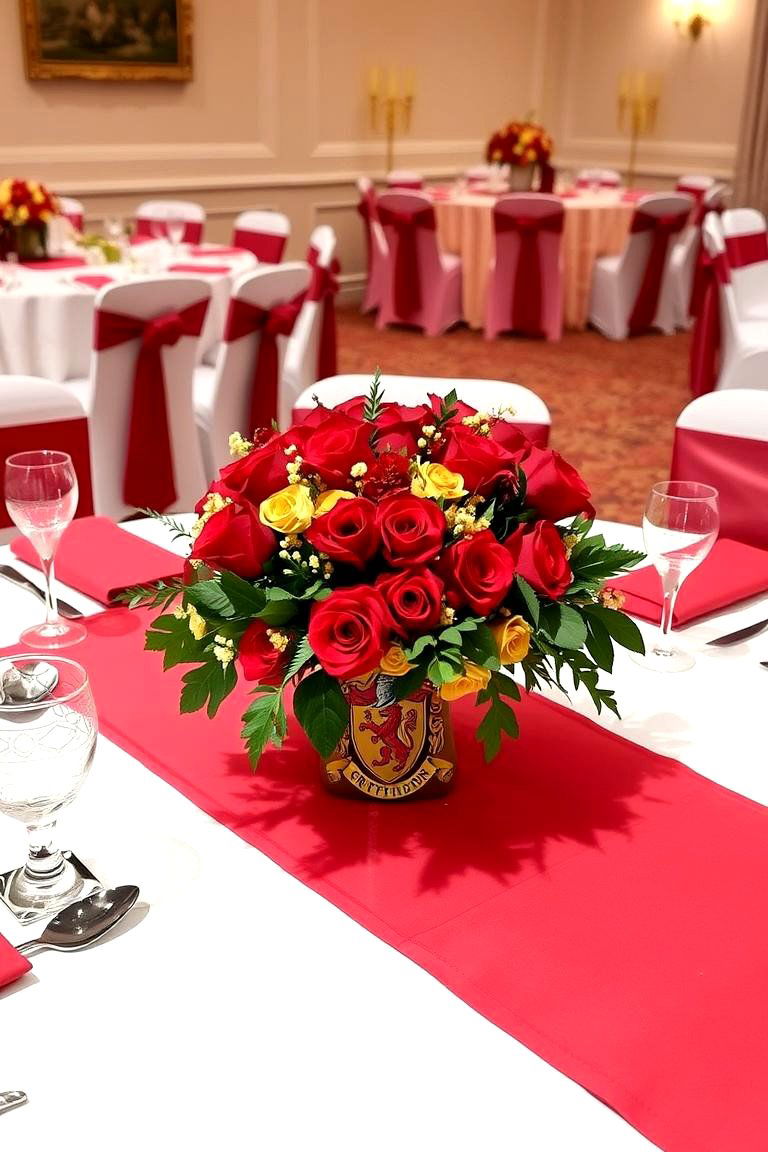 House Colors and Crests in Decor - 24 Harry Potter Wedding Ideas