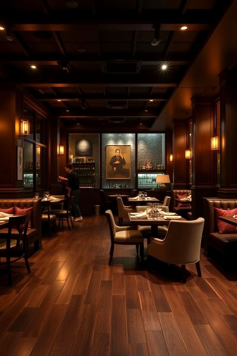 However a Warm and Welcoming Dark Wood Ambiance - 24 dark wood floor dining room ideas