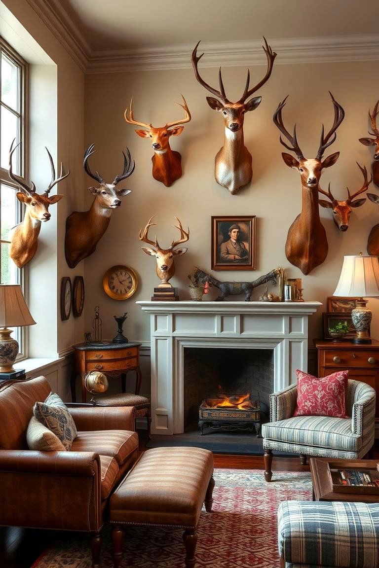Hunting Trophy Display - 24 Hunting Bedroom Ideas