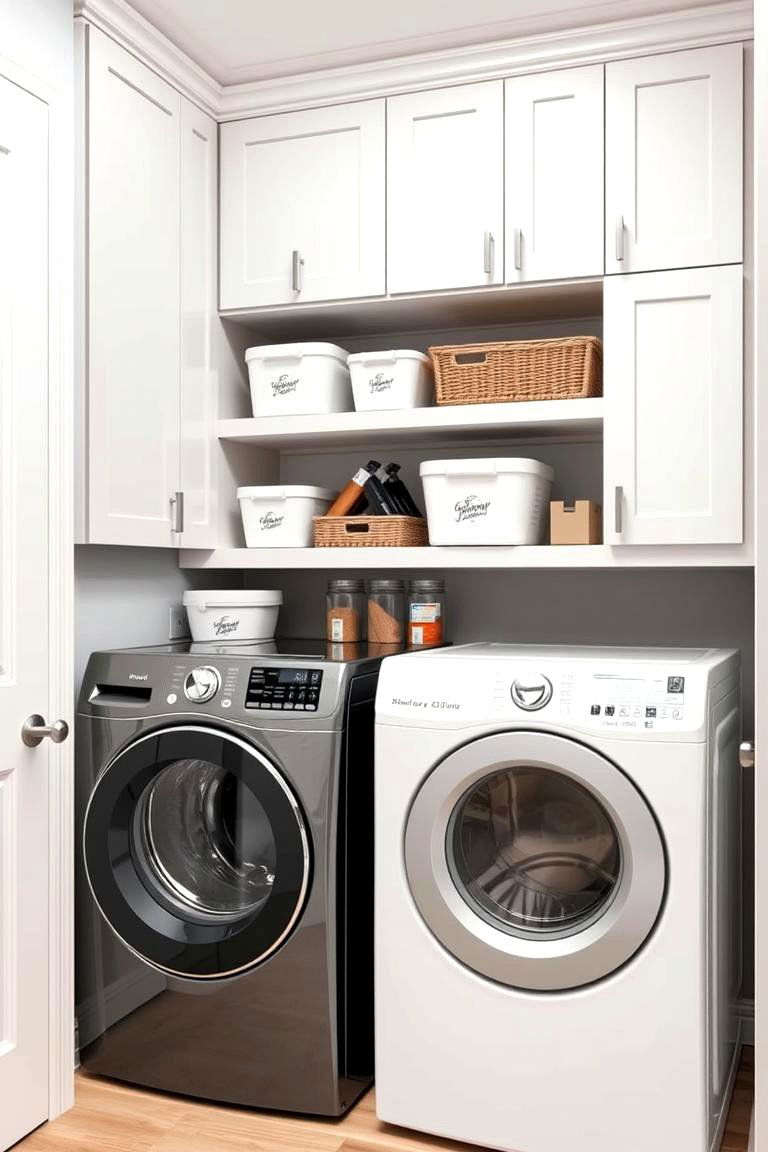 Hybrid Storage Systems - 24 Laundry Room Shelving Ideas
