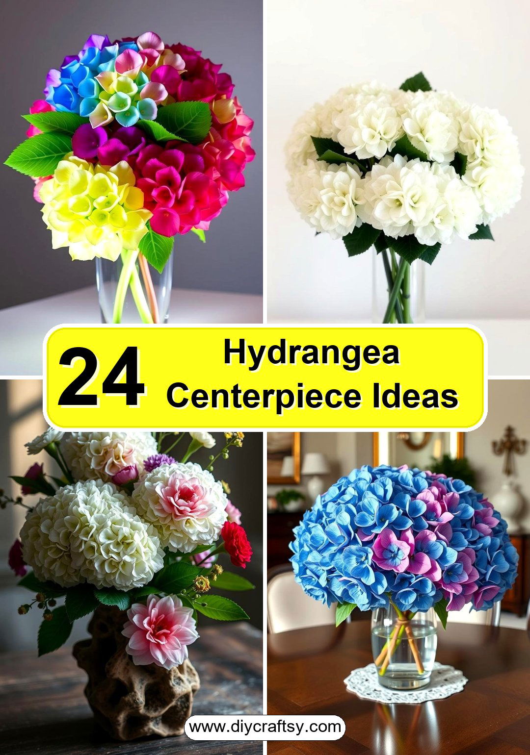 Hydrangea Centerpiece Ideas