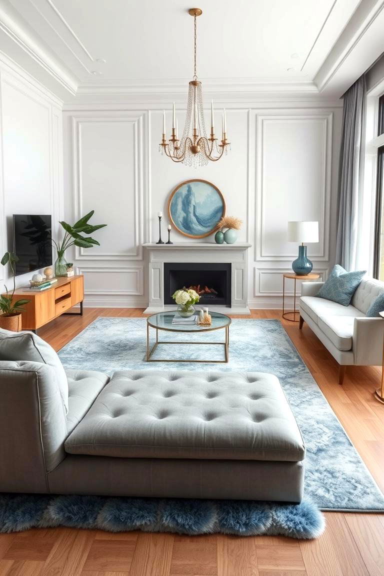 Ice Blue Rug Revival - 24 frozen room decor ideas