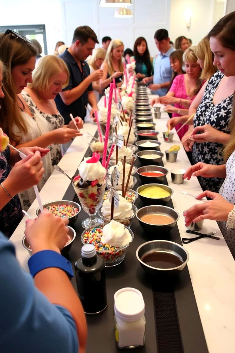 Ice Cream Sundae Bar - 24 Graduation Party Ideas