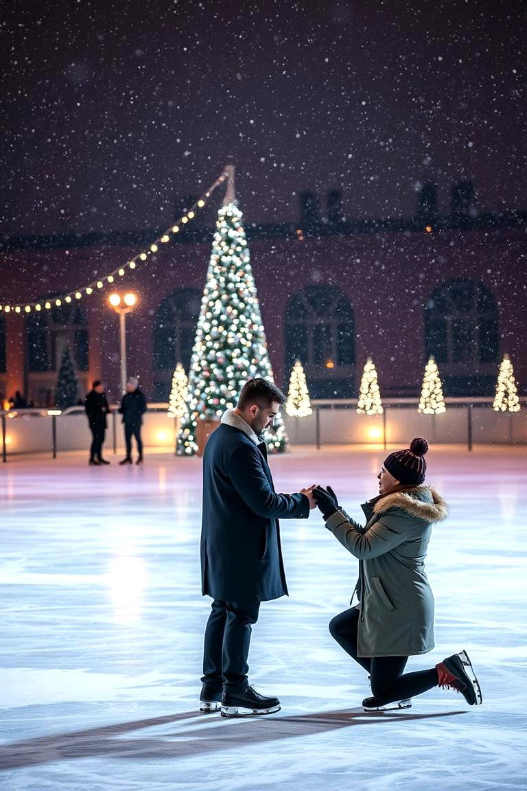 Ice Skating Proposal - 24 Wedding Proposal Ideas