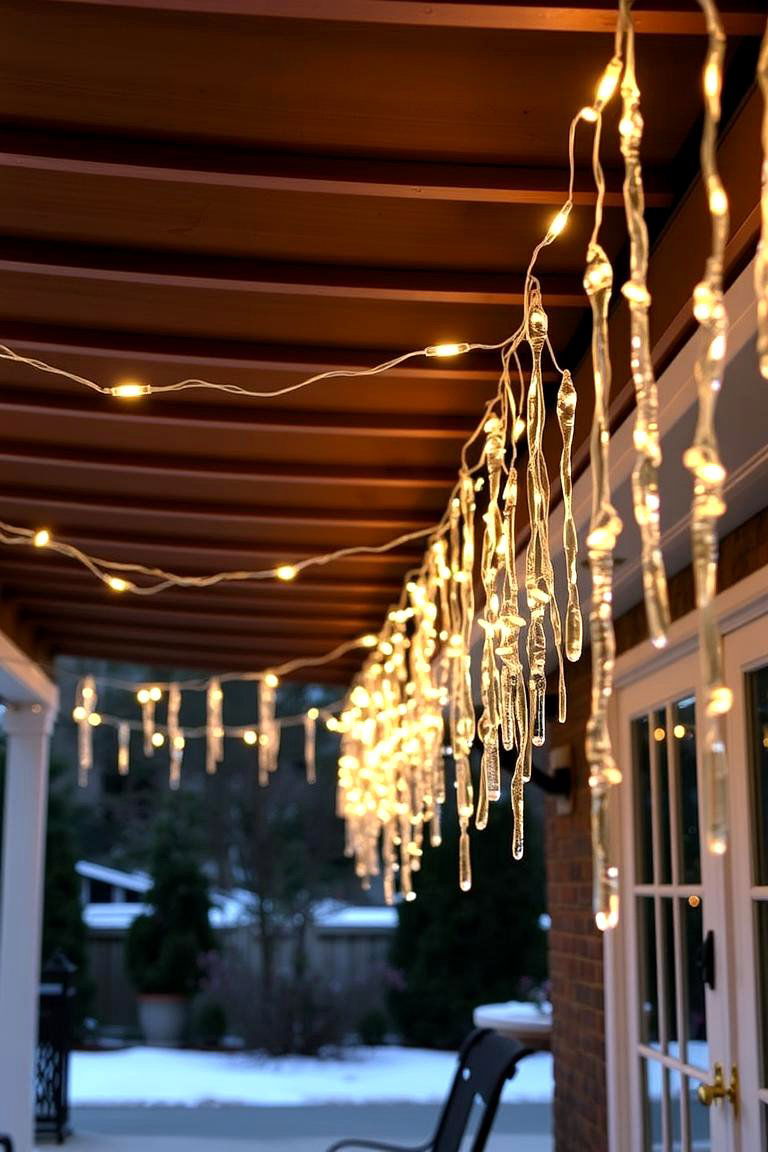 Icicle String Lights - 24 Patio String Light Ideas
