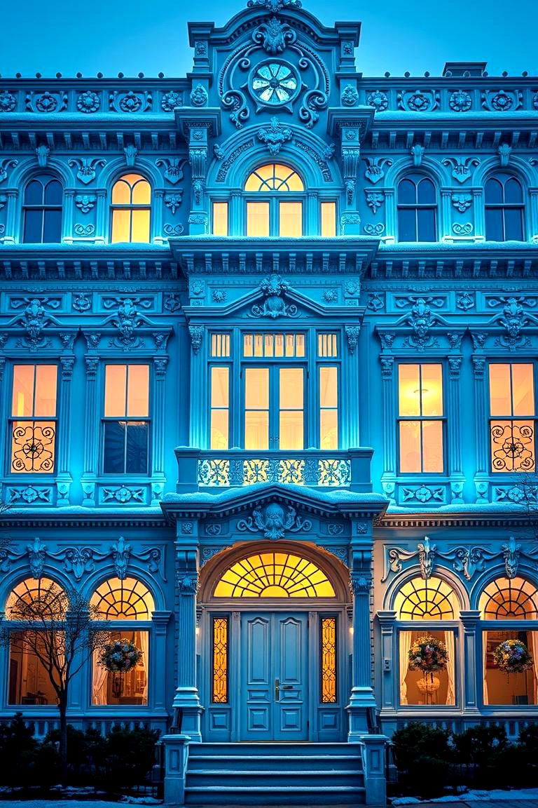 Icy Blue Illumination - 24 blue victorian house colors