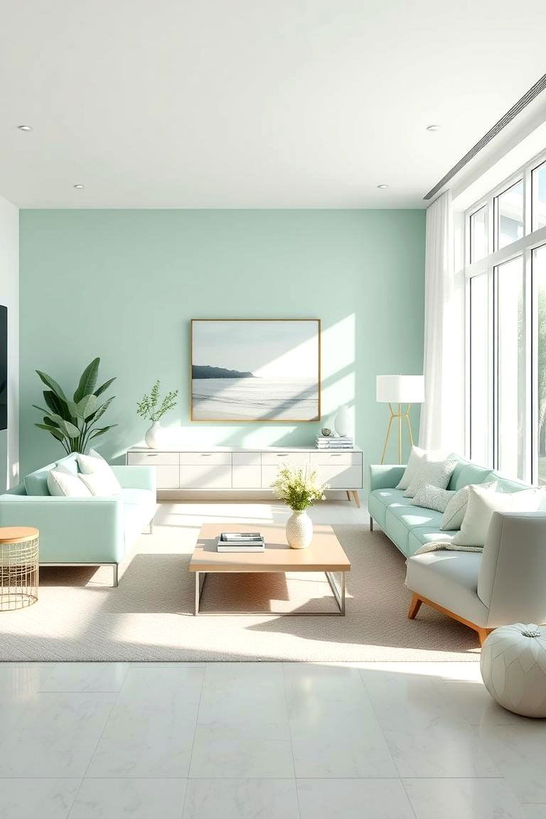 Icy Mint Inspiration - 24 Pastel Living Room Ideas