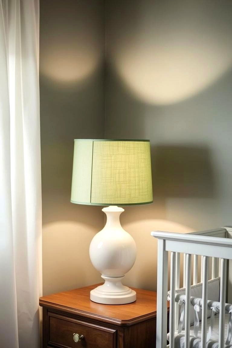 Illuminate Gently with a Sage Green Lamp - 24 Sage Green Nursery Ideas