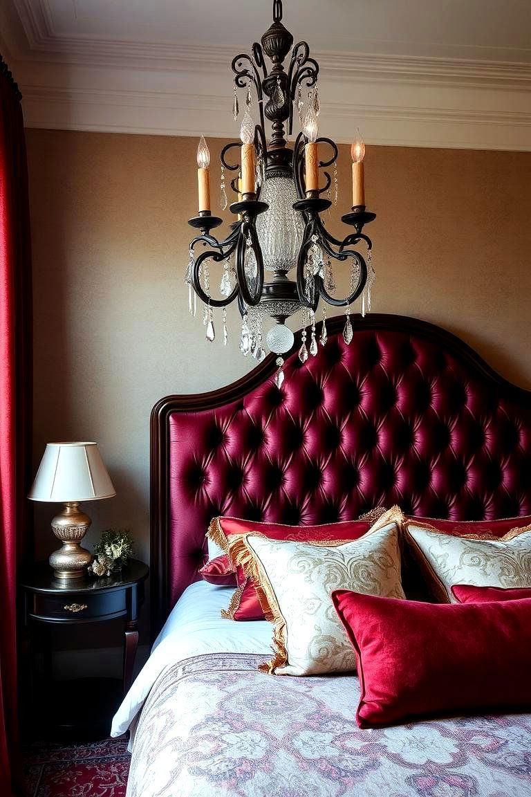 Illuminate with a Gothic Style Chandelier - 24 Gothic Bedroom Ideas