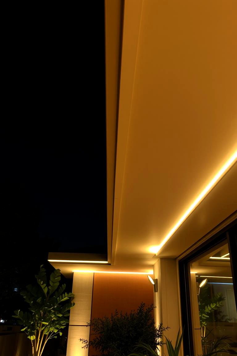 Illuminated Fascia with LED Outlines - 24 Deck Fascia Ideas