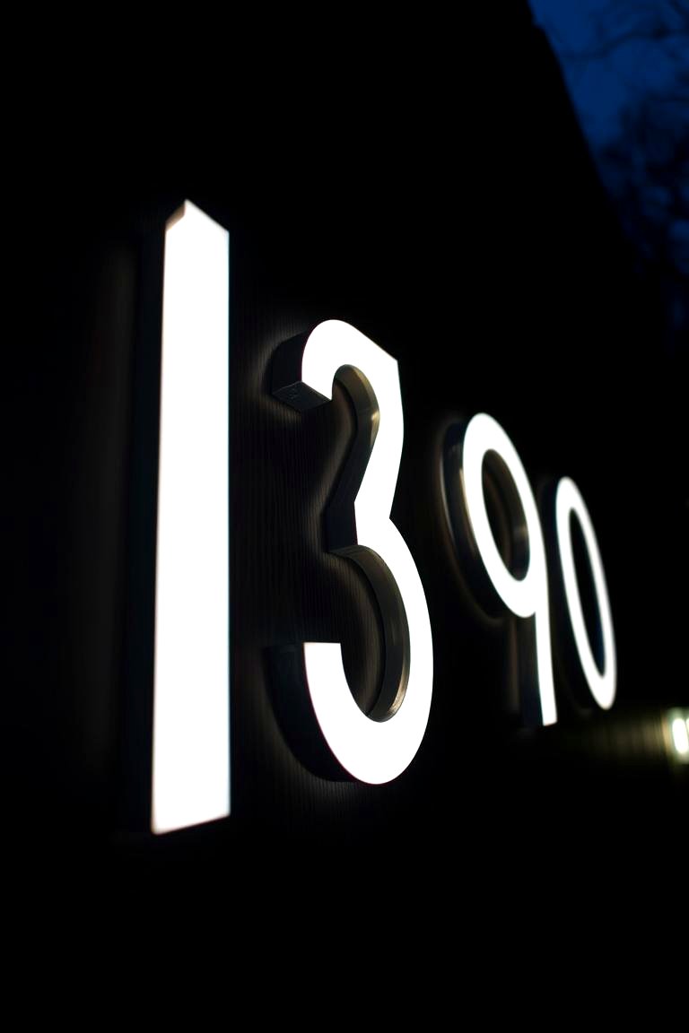 Illuminated House Numbers - 24 House Number Ideas