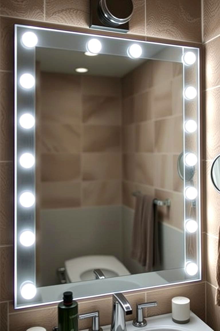 Illuminated Mirrors for Bright Functional Spaces - 24 Basement Lighting Ideas
