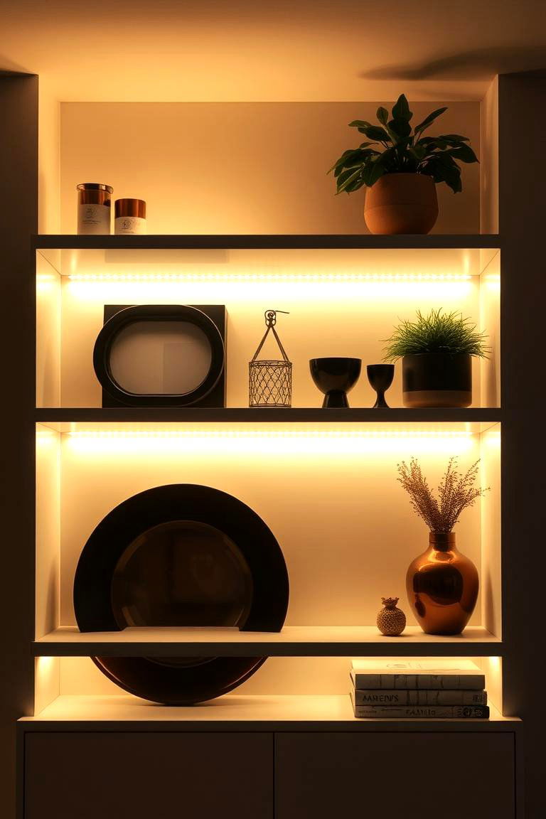 Illuminated Shelf Decor - 24 Shelf Decor Ideas