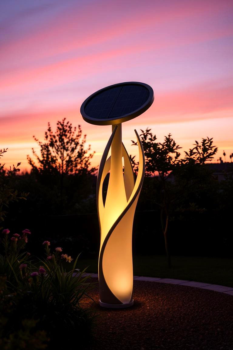 Illuminated Solar Garden Sculpture - 24 Garden Centerpiece Ideas