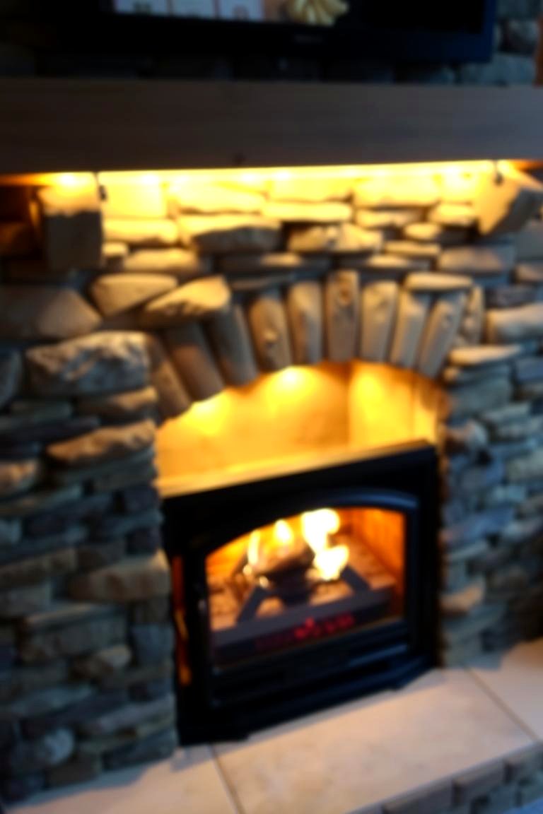 Illuminated Surround Feature - 24 Wood Stove Surround Ideas