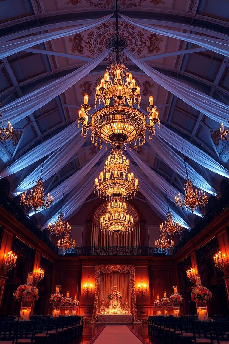 Illuminated Venue Ambiance - 24 Great Gatsby Wedding Ideas