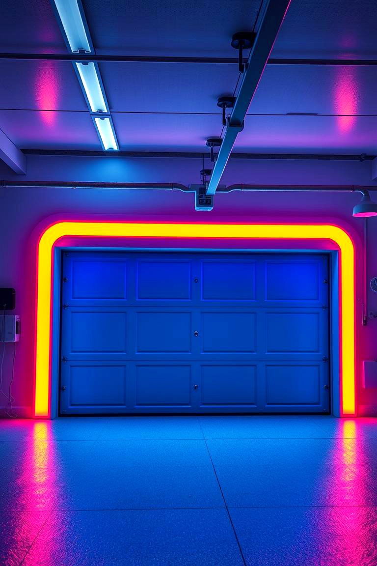Illuminated Wall Effects - 24 Garage Wall Paint Ideas