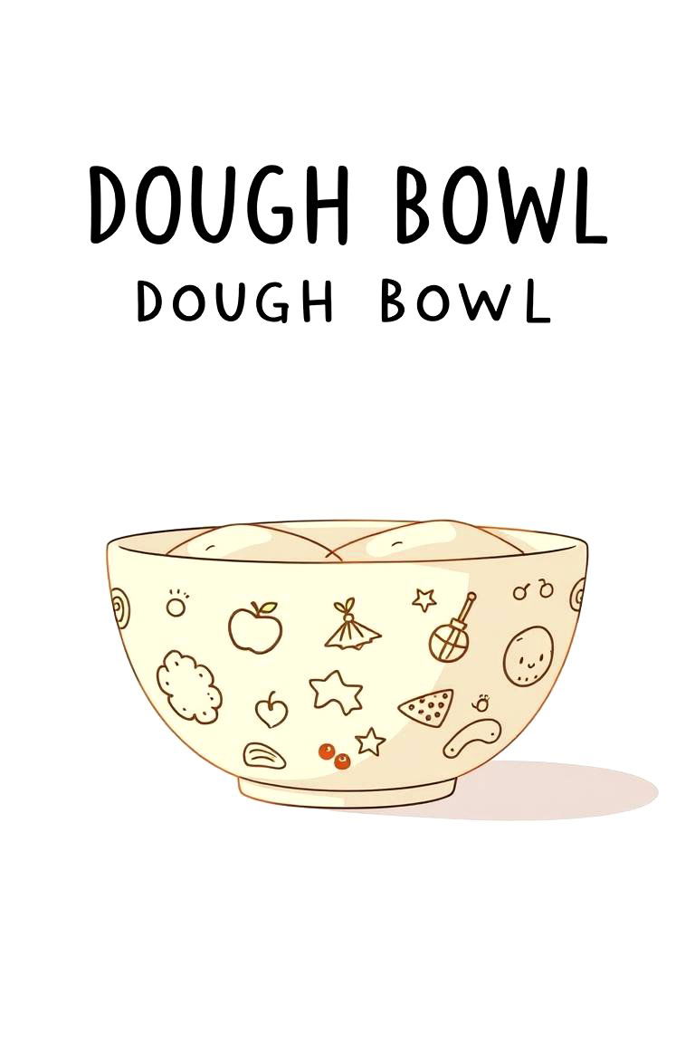 Illustrated Dough Bowl Artwork - 24 Dough Bowl Decor Ideas