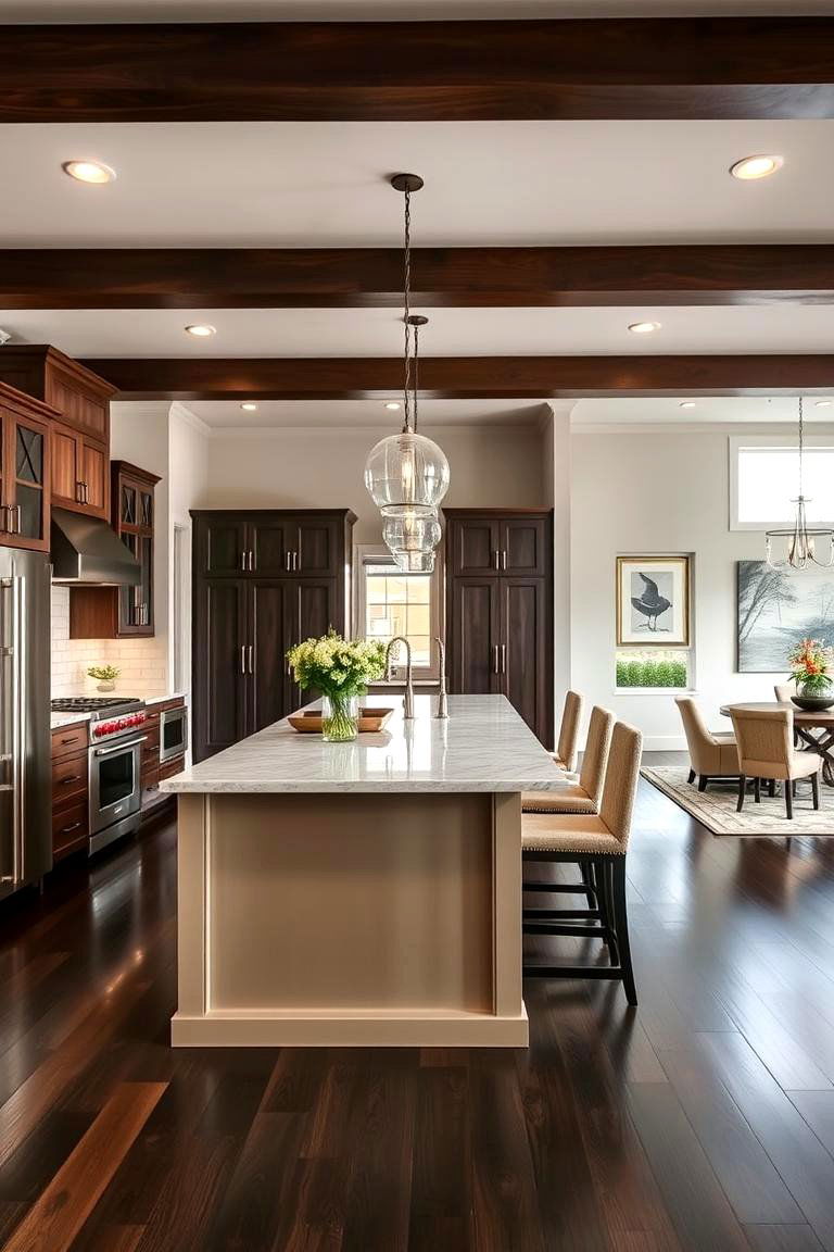 Impact on Room Size Perception - 24 Kitchen With Dark Wood Floors